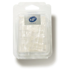 Boite de 6 douilles cannelées en polycarbonate