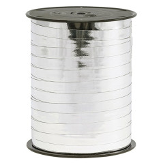 Mirror gift wrap ribbon silver 250 m x 7 mm