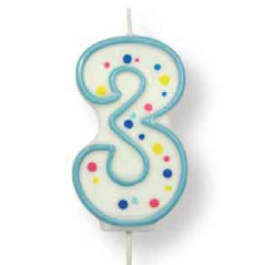 Bougie bleu PME numéro 3