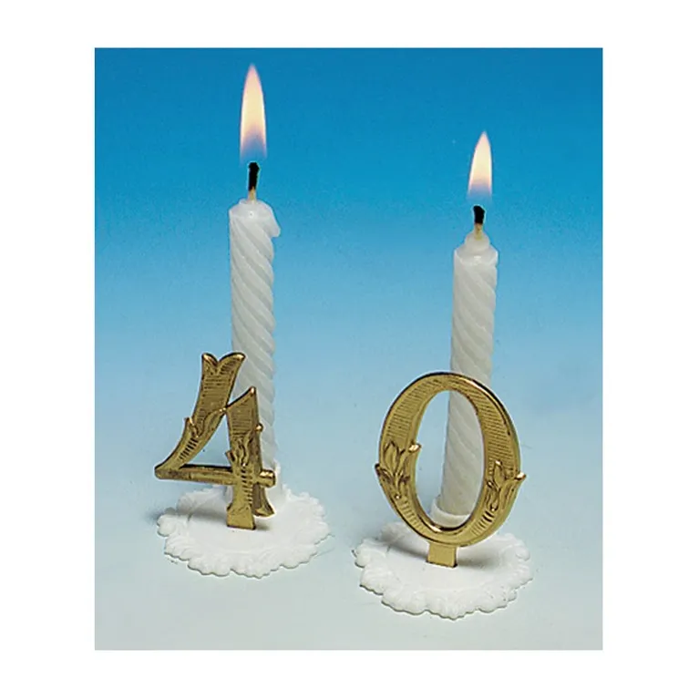 Gold birthday candle 7 (10 pcs)
