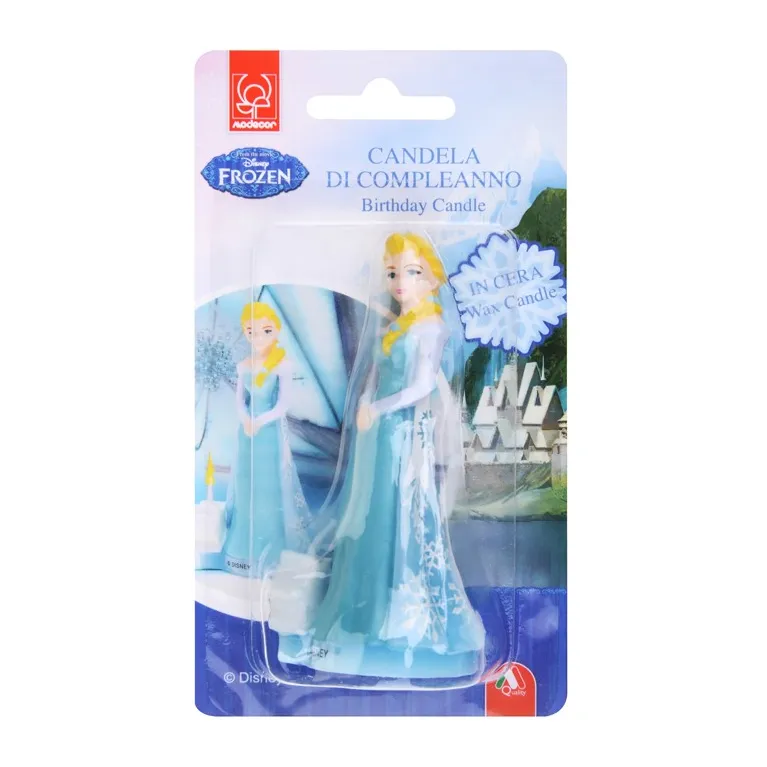 Frozen Elsa-shaped candle