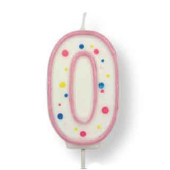 Bougie rose PME numéro 0