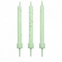 PME Candles White Glitter with Holders Pk/10