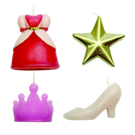 Bougies PME princesse (lot de 4)