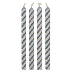 PME Candles Striped Blue Pk/24
