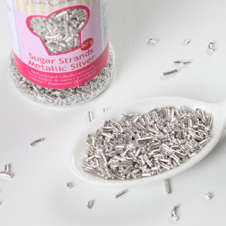 Brins de sucre FunCakes argent 80 g
