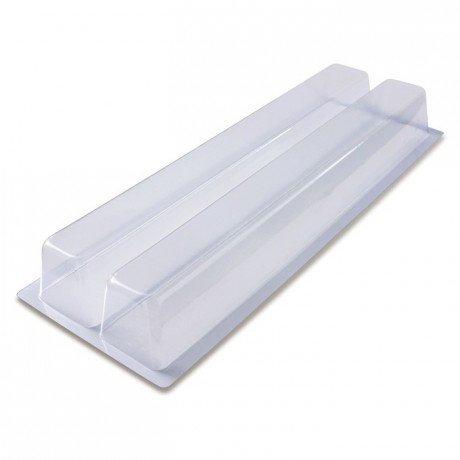 Yule log mould trapeze PVC 570 x 80 x 70 mm (10 pairs)