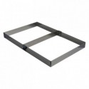 Heavy cake frame + divider stainless steel H45 565x365 mm