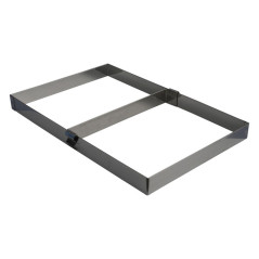 Heavy cake frame + divider stainless steel H45 565x365 mm