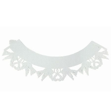 Caissettes dentelle PME Dove White 12 pièces