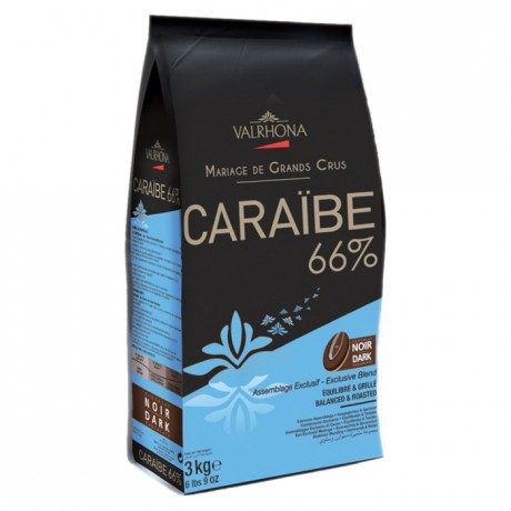 Caraïbe 66% dark chocolate Blended Origins Grand Cru beans 500 g