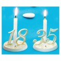 White and gold number decoration 3 (10 pcs