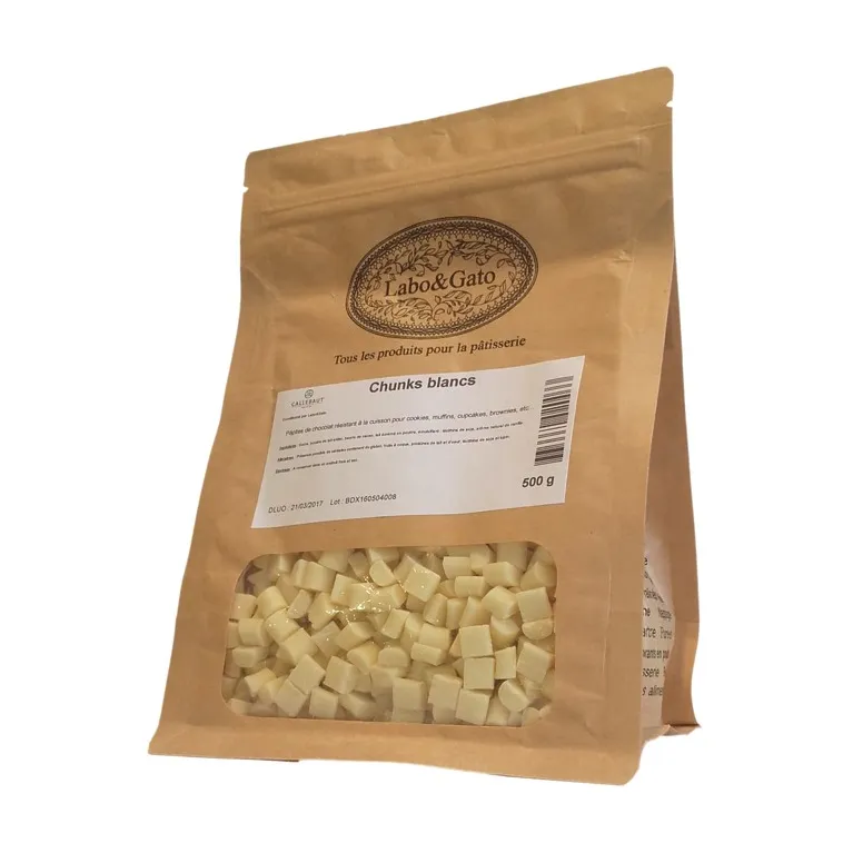 Chunks blancs 8 x 8 x 6 mm 500 g
