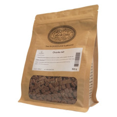 Milk chocolate chunks 8 x 8 x 6 mm 500 g