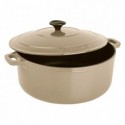 Cocotte mini ronde fonte marron glacé Le Chasseur avec couvercle Ø 100 mm