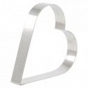 Heart cake ring stainless steel 120 x 35 mm