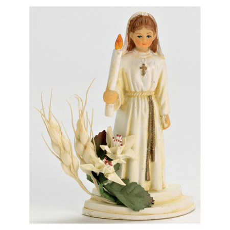 Communiante cierge et épi de blé