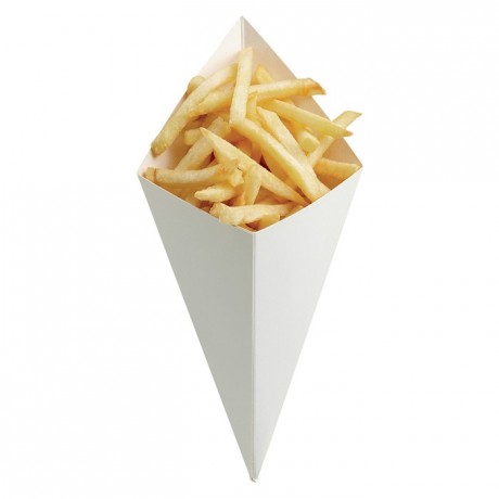 Cornet à frites carton blanc (lot de 200)