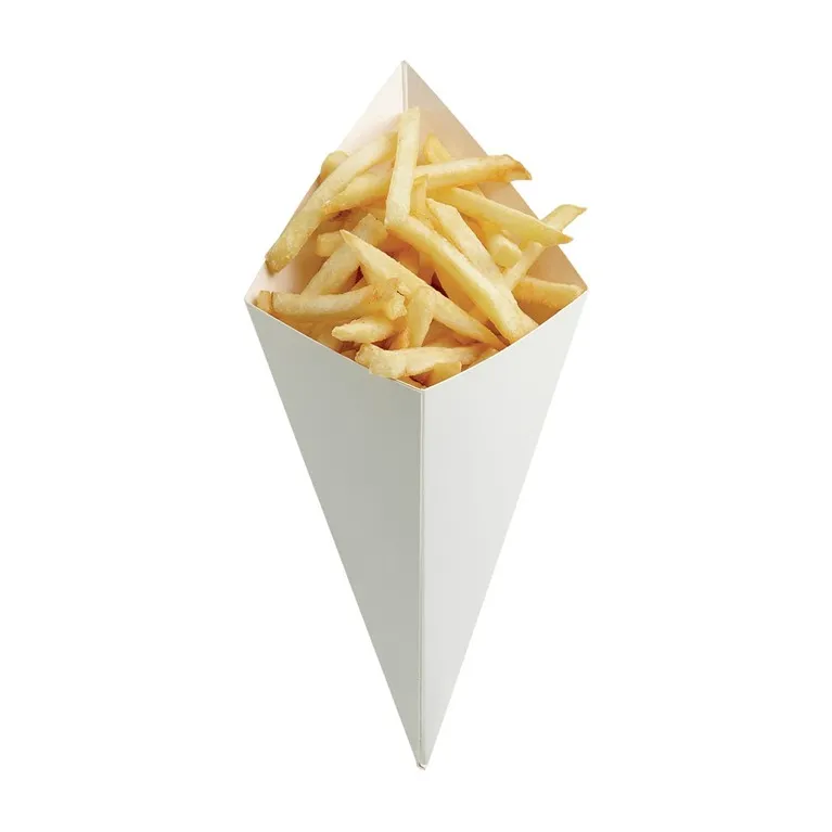 Cornet à frites carton blanc (lot de 200)