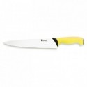 Couteau de cuisine manche jaune L 250 mm