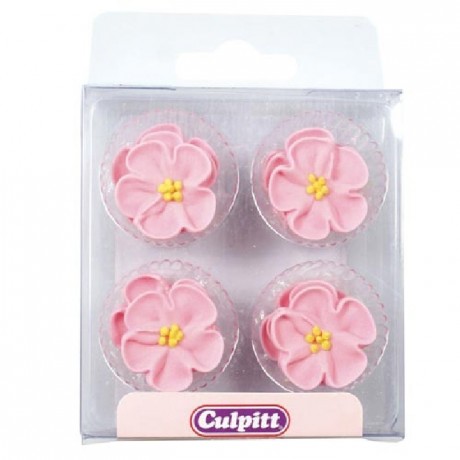 Culpitt Sugar Decorations Wild Roses Pink pk/12