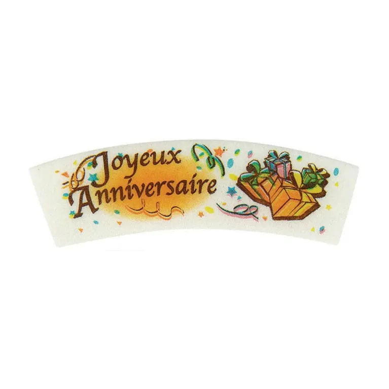 Joyeux anniversaire aromatised vanilla edible decoration (24 pcs)