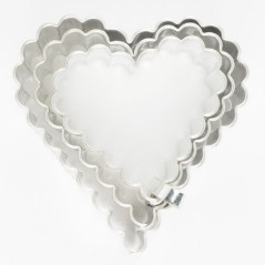 Cookie Cutter Fluted Hearts set/3