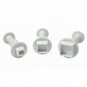 PME Miniature Square Plunger Cutter pk/3
