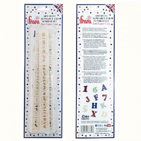 Découpoirs Tappits FMM alphabets et nombres Art Deco Upper Case