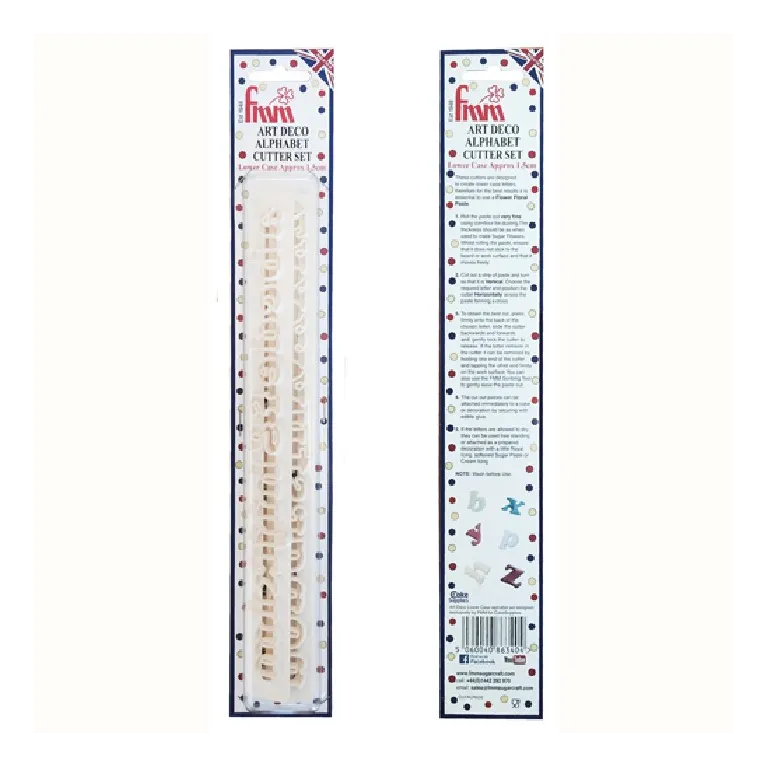 Découpoirs Tappits FMM alphabets Art Deco Lower Case