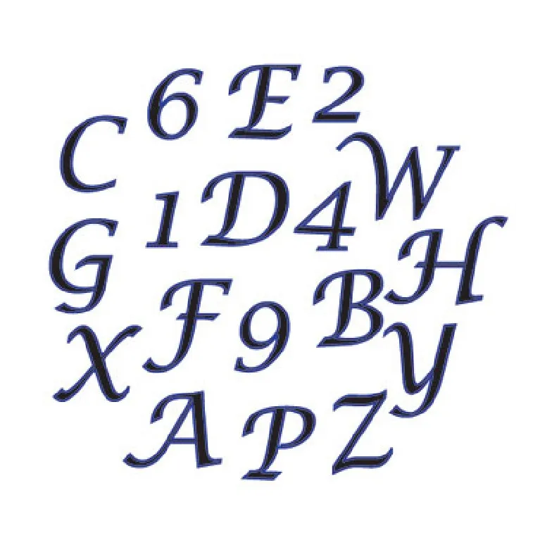 Découpoirs Tappits FMM Upper Case SCRIPT Italic