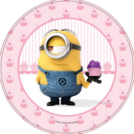 Sugar paste disc Minions 22 cm