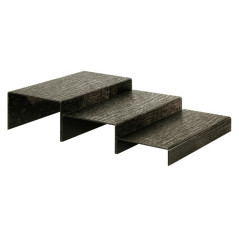 Escalier noir 3 grandes marches kit complet