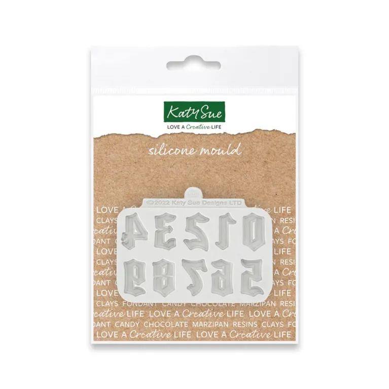 Moule silicone Katy Sue numéros de police gothique