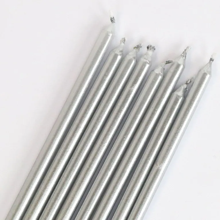 PME Extra Large Silver Candles 18 cm (Pack of 16)