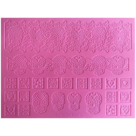 Cake Lace Day of the Dead Lace Silicone Mat