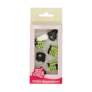 FunCakes Sugar Decorations Witch Hat & Leg 12 pieces