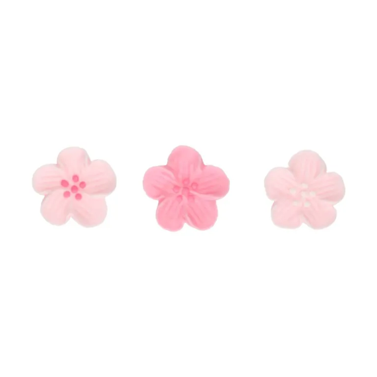 Décors en sucre FunCakes Mélange de fleurs roses 24 pièces