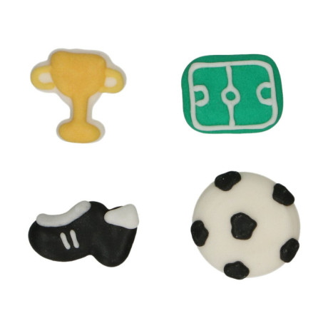 Décors en sucre FunCakes Football 8 pièces