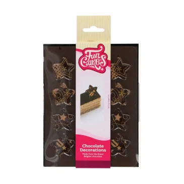 FunCakes Chocolate Decorations Stars 12 pieces