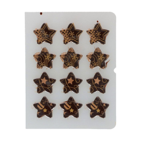 Décors en chocolat FunCakes Étoiles 12 pièces