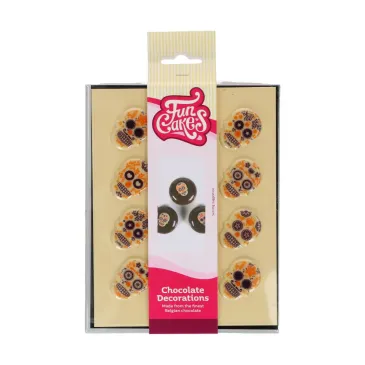 Décors en chocolat FunCakes Jour des Morts 12 pièces
