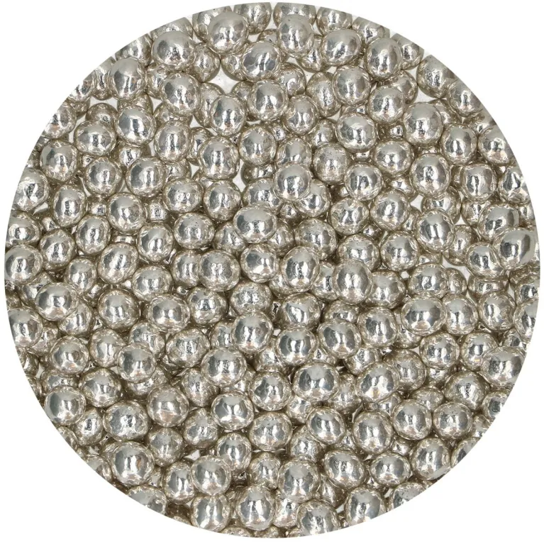 FunCakes Chocolate Crunchy Pearls Metallic Silver 60 g