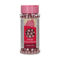 Perles craquantes de chocolat FunCakes Metallic Pink 60 g