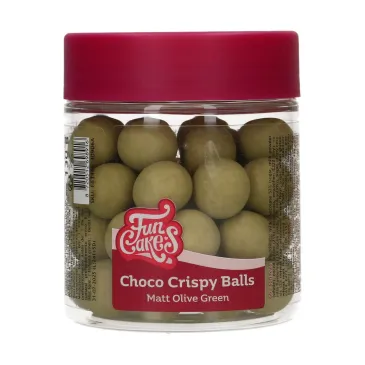 FunCakes Matt Olive Green Chocolate Crispy Balls 130 g