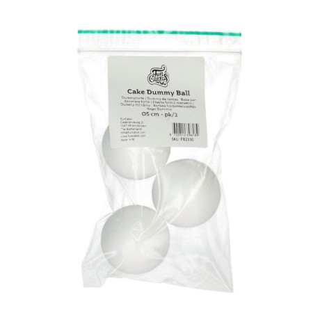 Gâteau factice FunCakes sphère Ø5 cm (lot de 3)