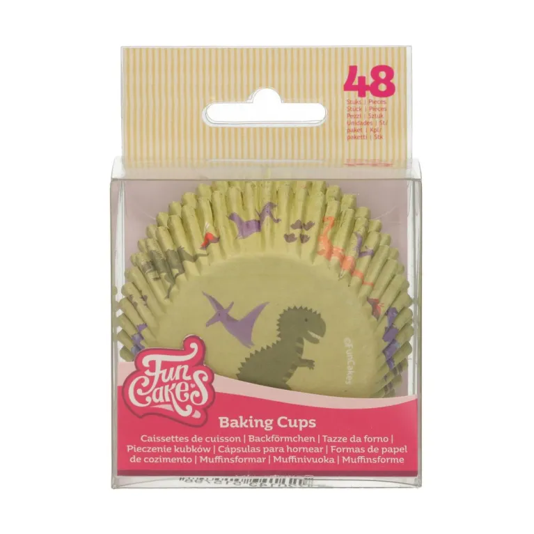 Caissettes à cupcakes FunCakes dino 48 pièces