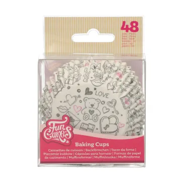 FunCakes Cupcake Baking Cups Love 48 pcs