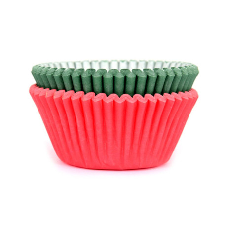 House of Marie Red and Green Baking Cups 50 pcs