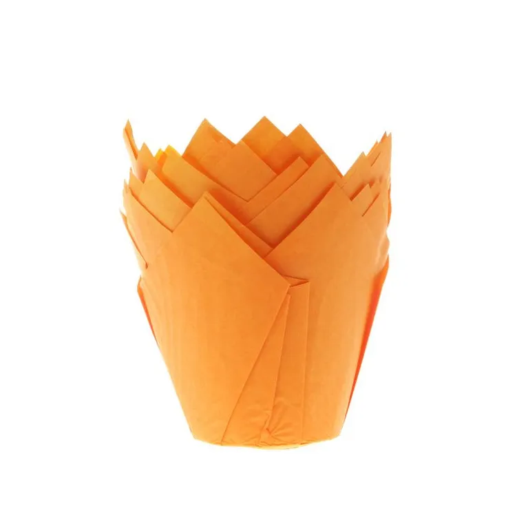 Caissettes Tulipe House of Marie orange 36 pièces